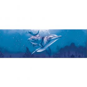 Cenefa Delfines azul 20x60