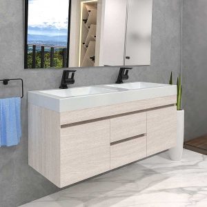 Mueble doble vitelli para baños de gran tamaño ideal ya que es elegante funcional y moderno