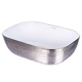 Lavamanos vessel plata de la marca lecco ideal para brindar un espacio unico, diferente y funcional a tu baño