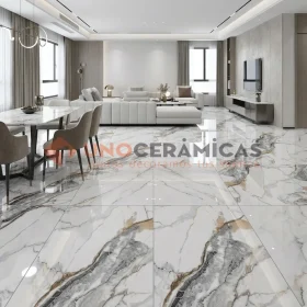 Porcelanato marmol blanco busan clasic 60x120