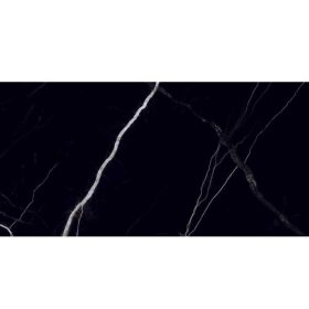 Porcelanato pietra zet negro de vetas blancas formato 60x120