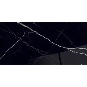 Porcelanato pietra zet negro de vetas blancas formato 60x120