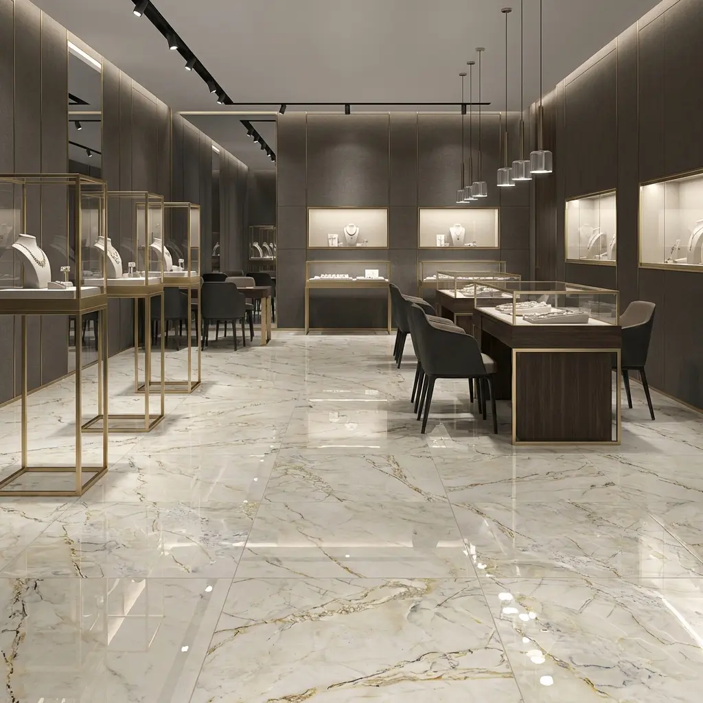 CLNT BEIGE 60X60 Colonatta 60x60 rectificado instalado en sala moderna - unoceramicas