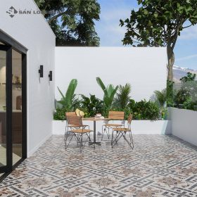 Piso tipo exterior con figura Puerto Boyaca 50x50 para terrazas rústicas - unoceramicas SAS