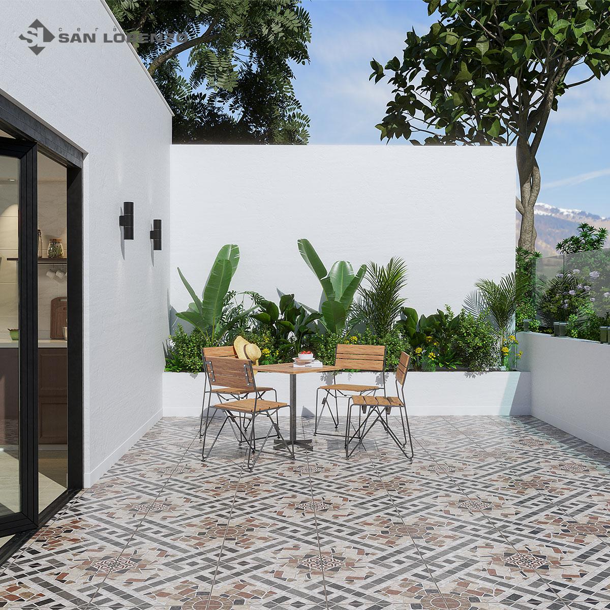 Piso tipo exterior con figura Puerto Boyaca 50x50 para terrazas rústicas - unoceramicas SAS Piso tipo exterior con figura Puerto Boyaca 50x50 para terrazas rústicas - unoceramicas SAS