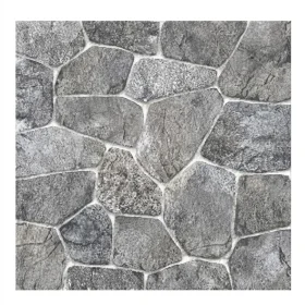 piso rustico economico Palenque Gris 50x50 instalado en patio moderno