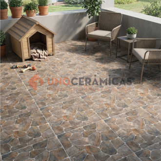 piso economico exterior Palenque Café 50x50 para terrazas rústicas - unoceramicas SAS