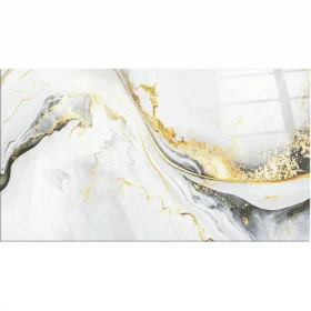 Piso de lujo moderno Glimmer White 60x120 instalado en sala comedor amplia - unoceramicas SAS